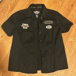 EUC Harley Davidson button up!